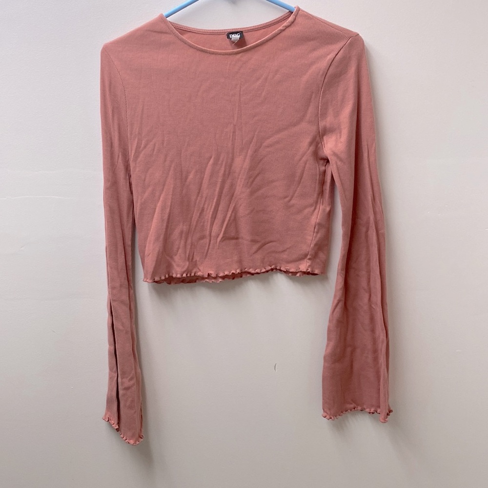 Urban outfitters long sleeve crop top with belled sleeves
